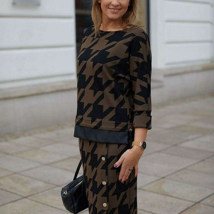 Aurora Elegance Luxe Jacquard Ensemble