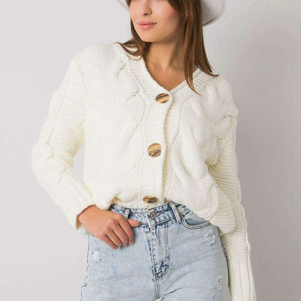 Chic Heart Neckline Cardigan With Parisian Charm For Women