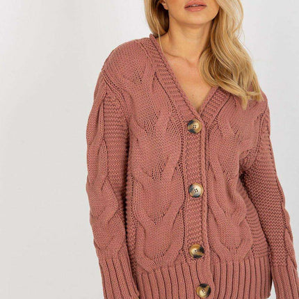 Chic Heart Neckline Cardigan With Parisian Charm For Women