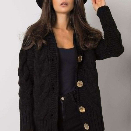 Chic Heart Neckline Cardigan With Parisian Charm For Women
