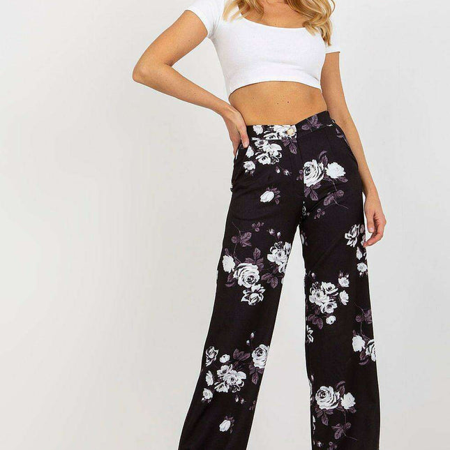 Chic High-Rise Wide Leg Trousers - Lakerta by Women's Wear