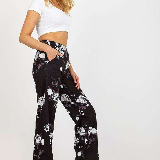 Chic High-Rise Wide Leg Trousers - Lakerta by Women's Wear