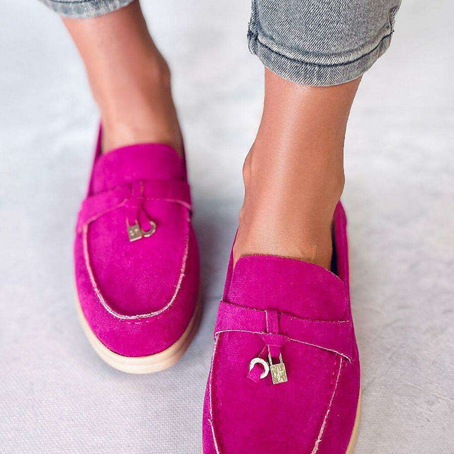 Elegant Suede Moccasins for Women - Model 176039