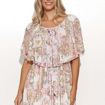 Romantic Summer Ruffle Day Dress