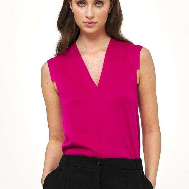 Sophisticated Sleeveless Viscose Blouse For Elegance