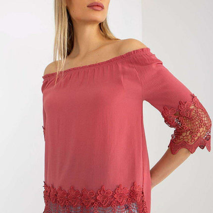 Elegant Spanish Neckline Blouse with Unique Detailing