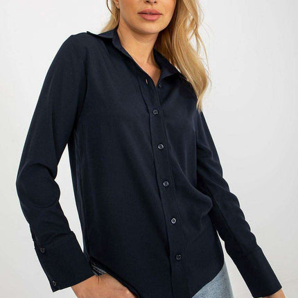 Essential Women's Cotton Blend Long Sleeve Button-Up Shirt