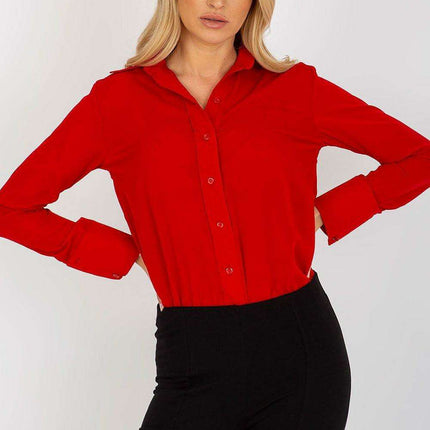 Essential Women's Cotton Blend Long Sleeve Button-Up Shirt