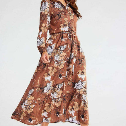 Sophisticated Long Sleeve Maxi Shirt Dress