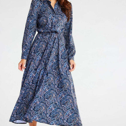 Sophisticated Long Sleeve Maxi Shirt Dress