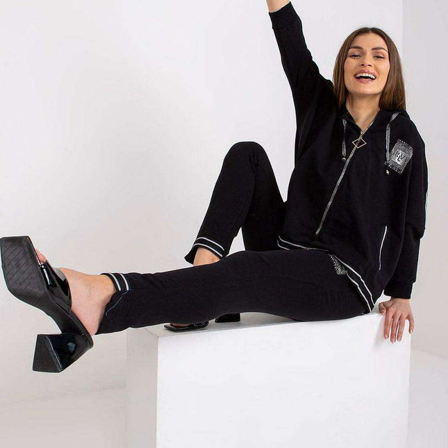 Radiant Comfort Women's Cotton Lounge Set with Hoodie and Pants