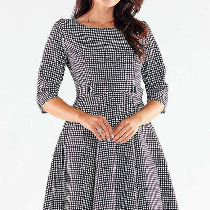 Blush A-Line Button-Front Dress