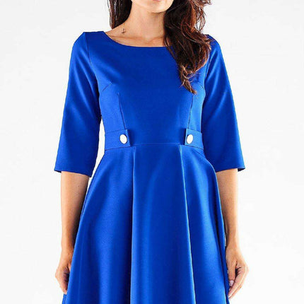 Blush A-Line Button-Front Dress