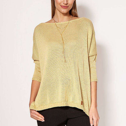 Luxurious Metallic Oversized Knit Sweater MKM