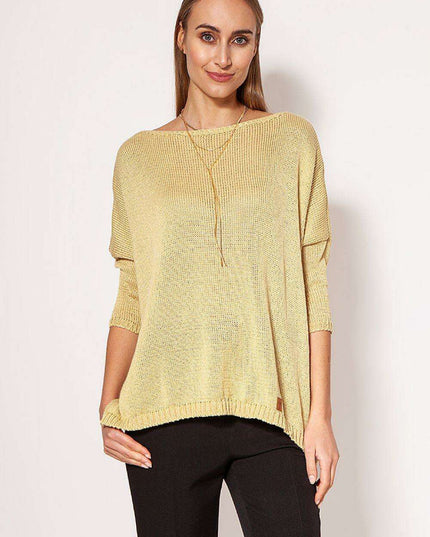 Luxurious Metallic Oversized Knit Sweater MKM