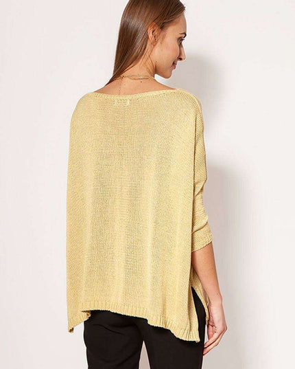 Luxurious Metallic Oversized Knit Sweater MKM