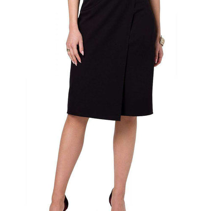 Chic A-Line Skirt with Asymmetrical Zipper Accent