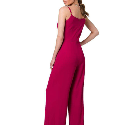 Sophisticated Office-to-Dinner Jumpsuit with Adjustable Spaghetti Straps