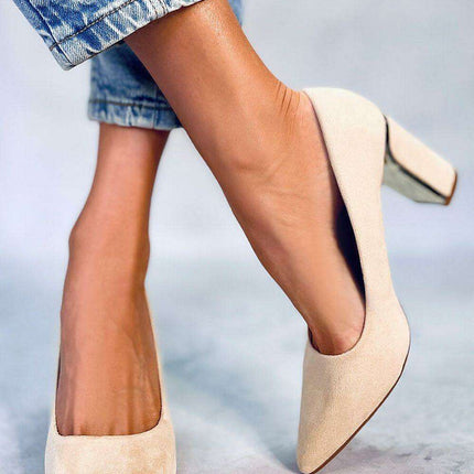 Elegant Block Heel Pumps - Model 177291 for Effortless Chic
