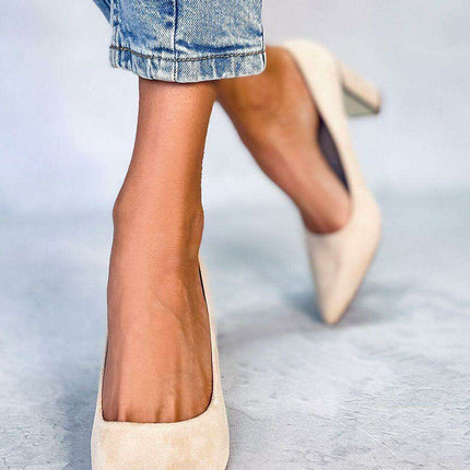 Elegant Block Heel Pumps - Model 177291 for Effortless Chic