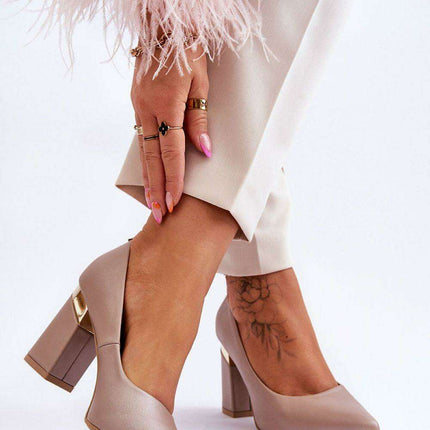 Chic Block Heel Pumps - Style 177687