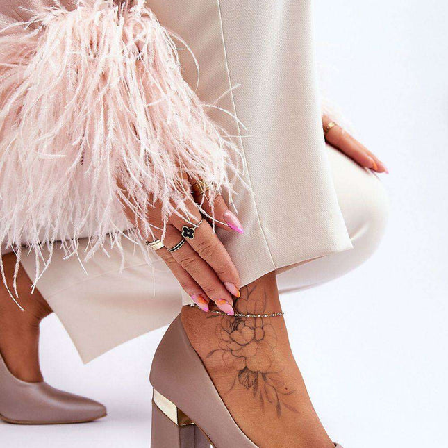 Chic Block Heel Pumps - Style 177687