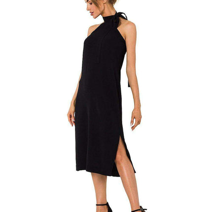 Sophisticated Halterneck Crepe Maxi Dress