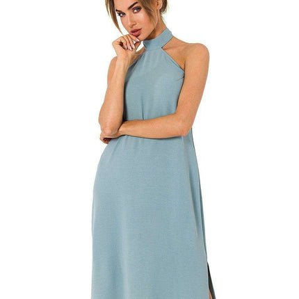 Sophisticated Halterneck Crepe Maxi Dress