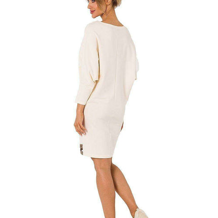 V-Neck Kimono Sleeve Casual Midi Dress