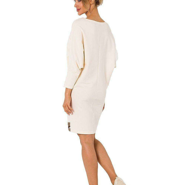 V-Neck Kimono Sleeve Casual Midi Dress