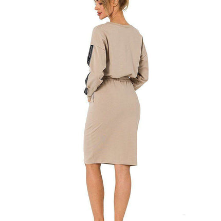 Knit Sweatshirt Skirt with Side Pockets and Elastic Waistband