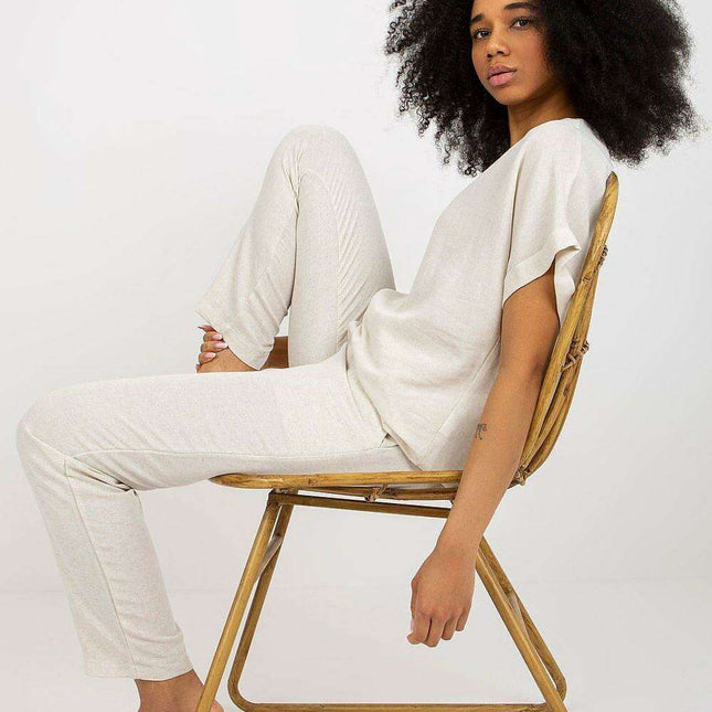 Chic Summer Set Parisian Blouse and Tailored Pants