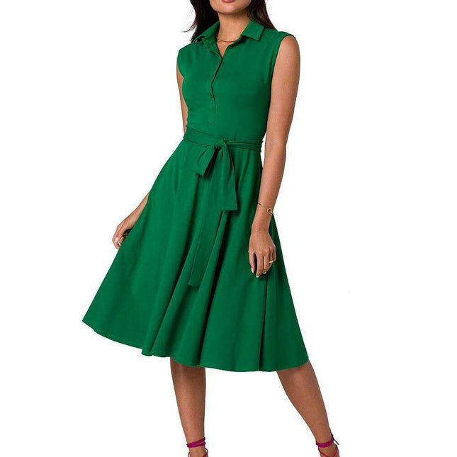 Chic Sleeveless Collared Day Dress