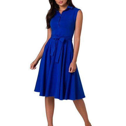 Chic Sleeveless Collared Day Dress