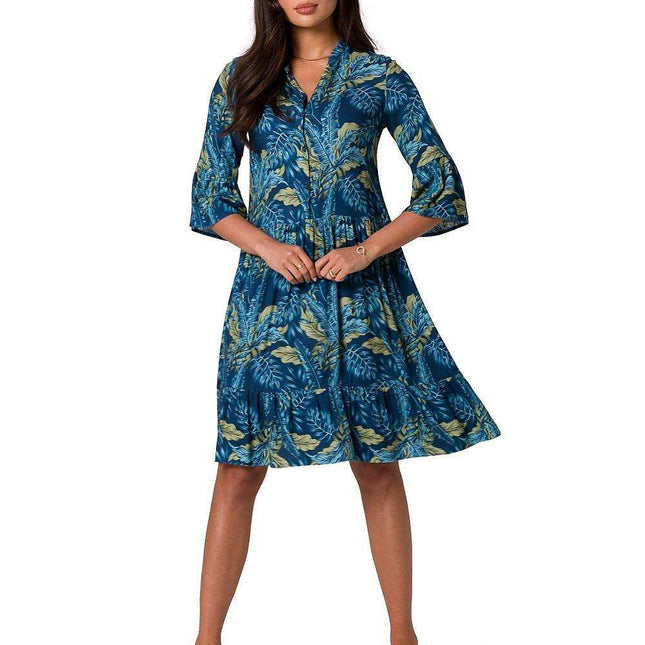 Elegant Ruffled Daytime Dress