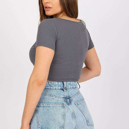 Stylish Parisian Deep V Neck Summer Tee For Women Everyday