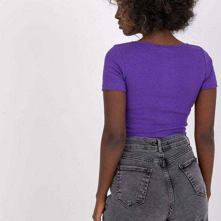 Stylish Parisian Deep V Neck Summer Tee For Women Everyday