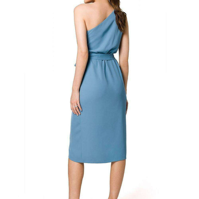 Elegant Asymmetrical Cocktail Dress with Side Slit