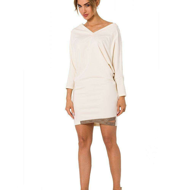 V-Neck Kimono Sleeve Casual Midi Dress