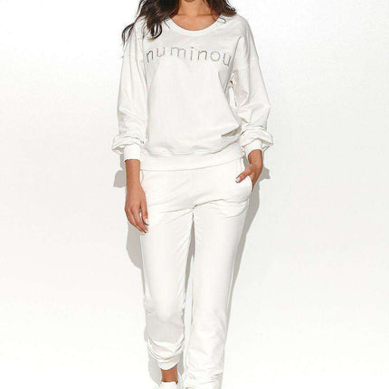 Chic Knit Lounge Set: Numinou Women's Sweatshirt and Trousers