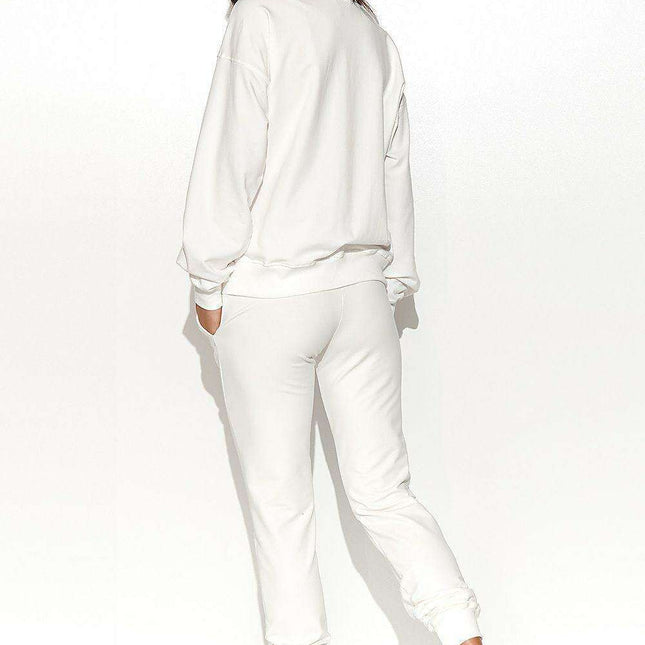 Chic Knit Lounge Set: Numinou Women's Sweatshirt and Trousers
