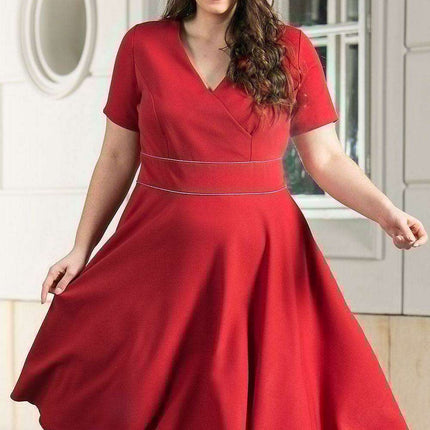 Elegant Curves Flared Dress - Karko Collection