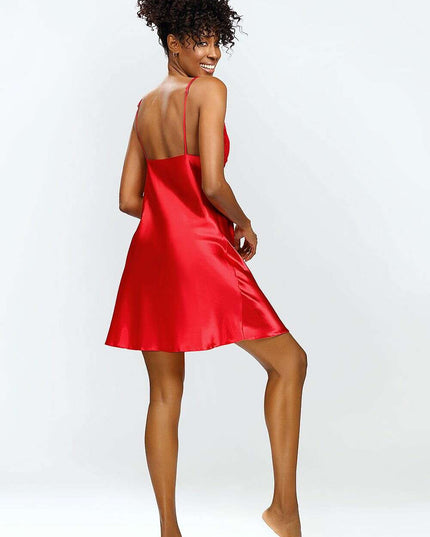 Neema Lace Corset Slip Satin Nightgown – Luxurious Romantic Lingerie