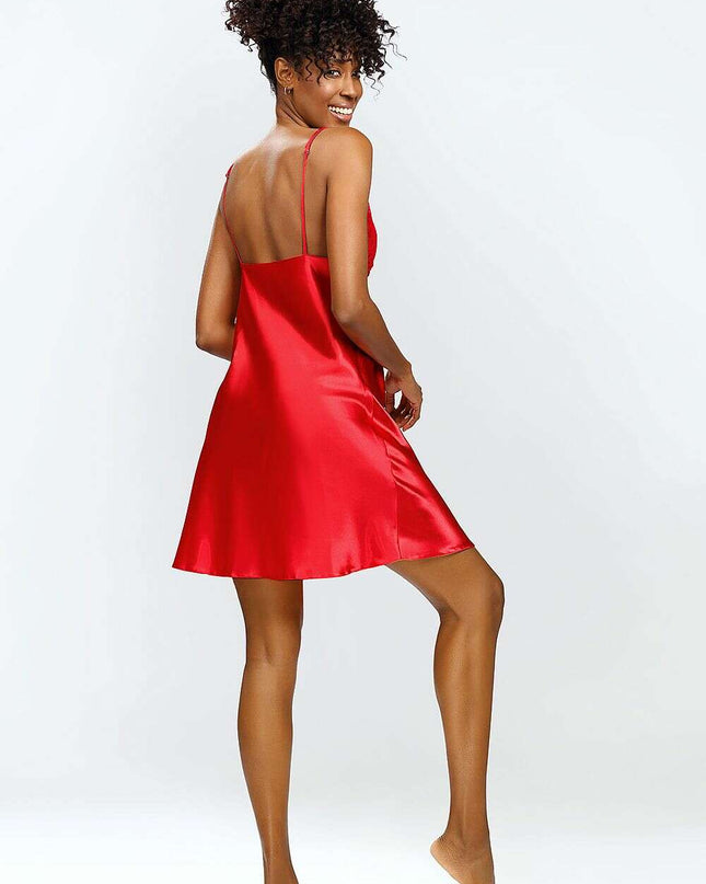 Neema Lace Corset Slip Satin Nightgown – Luxurious Romantic Lingerie