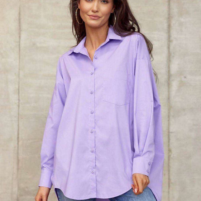 Trendy Asymmetrical Oversized Long Sleeve Top for Women