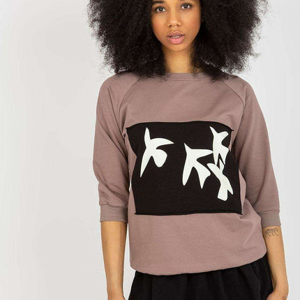 Chic Sweatshirt and Flared Skirt Ensemble