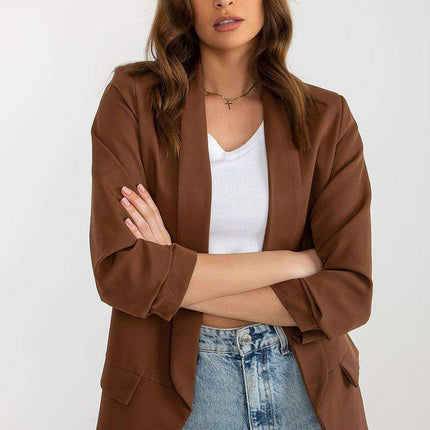 Elegant Italian Three Quarter Sleeve Moda Jacket For Women