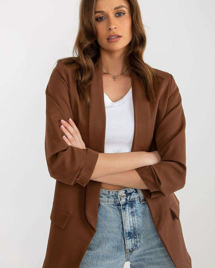 Elegant Italian Three Quarter Sleeve Moda Jacket For Women