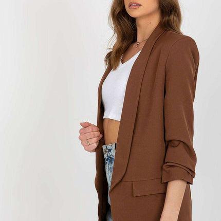 Elegant Italian Three Quarter Sleeve Moda Jacket For Women