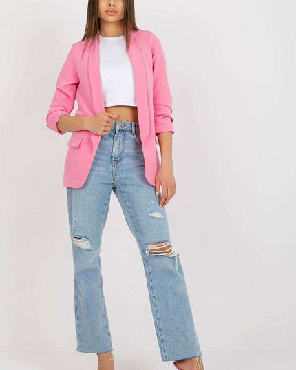 Elegant Italian Three Quarter Sleeve Moda Jacket For Women